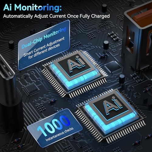 Power Up Your Devices with the 100 W USB-C Fast Charger Block – Ultimate Dual Pack for Mac Book Pro/Air, i Phone 16/15 Pro Max, i Pad & Tablets – Includes 10 FT Type-C Cable for Enhanced Convenience and Rapid Charging – Compact, Lightweight Design for Travel – Ideal for Professionals and Students Seeking Efficiency and Reliability