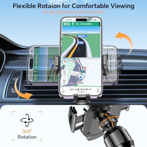Advanced Dark Black Smartphone Car Holder – Unmatched Stability & Hands-Free Access for Enhanced Driving Safety and Convenience