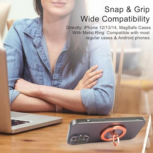 Experience Unmatched Elegance and Functionality with the EI Sonador Magnetic Phone Grip – Premium Transparent Gold Diamond Ring Holder for i Phone 14 Plus, 13, 12 Pro Max & Mini – Ideal for Effortless Selfies and Hands-Free Use, Enhanced Mag Safe Compatibility, Lightweight Removable Design for Ultimate Convenience