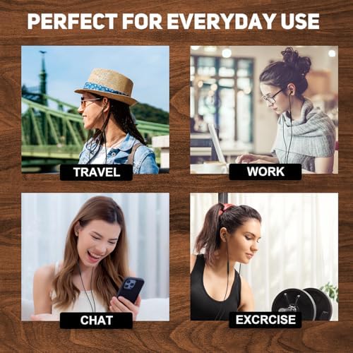 Elevate Your Sound Experience with ADPROTECH Lightning Earbuds – MFi Certified Wooden In-Ear Headphones with Magnetic Design, Built-In Microphone & Volume Control, Compatible with i Phone 14, 13, 12, 11 Pro Max, XS Max, XR – Stylish, Durable, and Ergonomic for All-Day Comfort