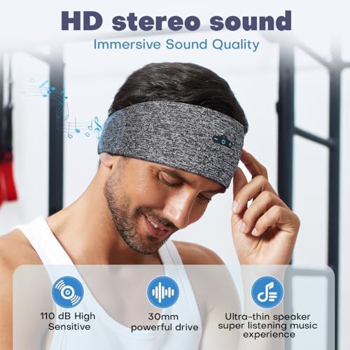 Revolutionary Bluetooth Sleep Headphones Headband for Ultimate Comfort – 14-Hour Wireless Playtime with Superior HD Stereo Sound for Side Sleepers and Active Lifestyles – Stylish Olive Design, Ideal for Yoga, Running, and Relaxation – Perfect Gift Choice for Men, Women, and Teens