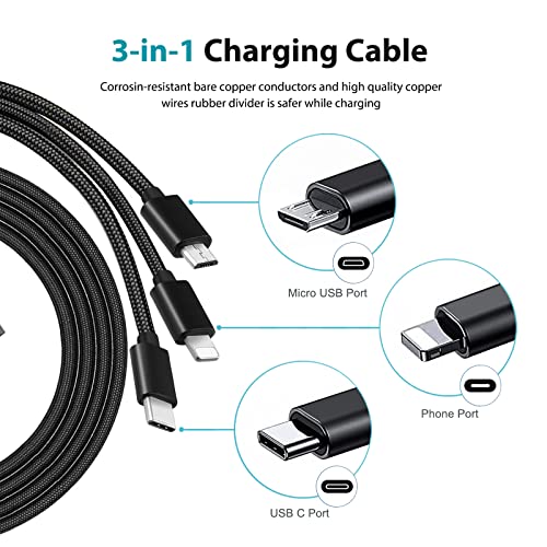 Universal 3-in-1 USB Charging Cable for Apple Devices – Fast Charge Technology for Apple TV 4 K Remote, i Pads, and Air Pods – Compact, Durable Multi-Device Power Cord for Home and Travel Use – Simplify Your Charging Needs with Enhanced Compatibility and Speed