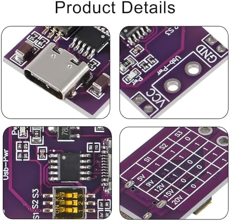 10-Pack USB-PD Fast Charge Trigger Module | Versatile Type-C Adapter for PD2.0 & PD3.0 Power Supply Solutions | High-Efficiency QC AFC Charging Tool for Tech Enthusiasts and Professionals | Essential Power Accessory for Rapid Device Charging and Compatibility Testing | Durable and Compact Design for Seamless Integration into Any Setup
