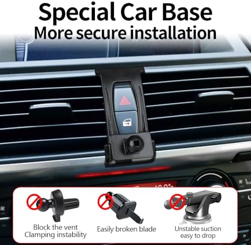 Premium Car Phone Holder for BMW X5 (2014-2018) & X6 (2015-2019) – Custom-Fit Dashboard Mount for Secure Smartphone Access – Enhanced Navigation Experience & Sleek Interior Upgrade – Tool-Free Installation & Adjustable Viewing Angles – Perfect for Driving Safety & Convenience