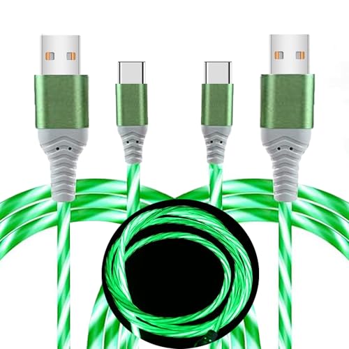 Illuminate Your Charging Experience with the 6.6 FT Light Up USB Type C Charger Cable – 3 A Fast Charge LED Cord for i Phone 16/15 Series & Samsung Galaxy S20/S10/S9/S8, LG V40/V30 – Stylish, Durable, and Enhanced Compatibility for Modern Devices