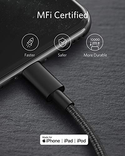 Anker Premium Nylon Braided USB C to Lightning Cable – 6 FT Durable MFi Certified Charger for i Phone 14 and More – Fast Charging & High-Speed Data Transfer Cable for Ultimate Connectivity