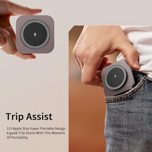 Revolutionary 3-in-1 Mag Safe Charging Station: Ultra-Fast 15 W Magnetic Wireless Charger for i Phone 16/15/14/13/12, Air Pods Pro/2/3/4, and All Apple Watch Series – Compact Foldable Travel Design for Effortless Device Powering and Enhanced Compatibility