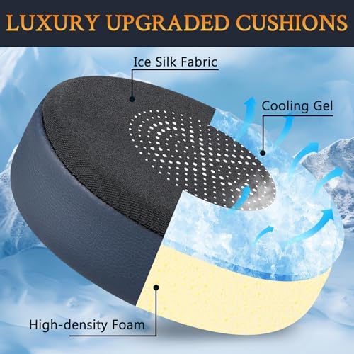 Revolutionary SOULWIT Cooling Gel Earpads for Jabra Evolve2 65 & 40 – Experience Ultimate Comfort with Breathable Ice Silk Fabric – Superior Replacement Ear Cushions for On-Ear Wireless Headsets – Perfect for Long Hours of Use in Sleek Black – Elevate Your Listening Experience with Enhanced Performance and Style