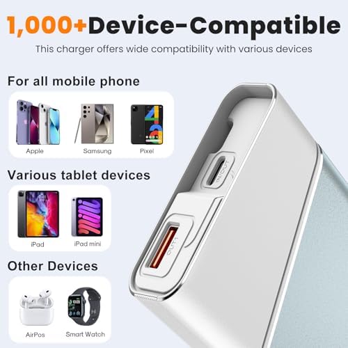 Lightning-Fast 22.5 W Portable Power Bank – 20,000 m Ah Aerospace Metal Charger with Detachable USB-C Cable & TSA Compliance – Ideal Travel Companion for i Phone 16, Samsung S24, and More – Superior Durability & Rapid Charging with 3-Year Guarantee