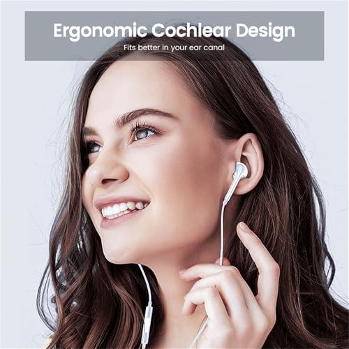 Premium i Phone Compatible Wired Earbuds – Dual Pack Featuring Noise Cancellation, Integrated Microphone, and Easy Volume Control for Superior Sound Experience – Ideal for Music Lovers, Call-Handling, and Podcast Enthusiasts Across All i Phone Models Including 14, 13, 12, 11, X, 8, 7, SE, Pro, Max, Plus – Enhance Your Daily Audio Journey with Comfort and Clarity