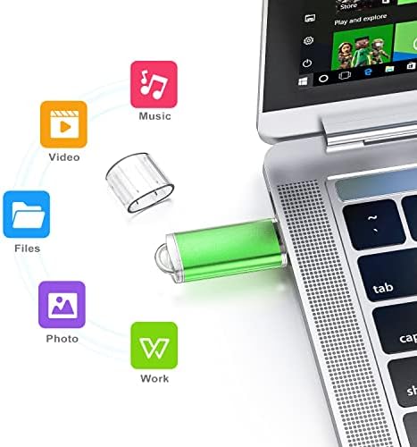 K&ZZ 5 Pack Multicolored 64 GB USB Flash Drives – High-Speed USB 2.0 Thumb Drives for Seamless Data Storage and Transfer – Ideal Portable Jump Drives for PC and Laptop Users – Vibrant and Durable Memory Stick Set for Effortless File Management