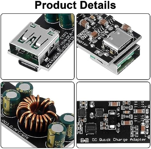 Premium 4-Pack USB Type-C Fast Charge Power Module | 60 W PD 3.0 & QC4.0 Adapter for Superior DC to USB Conversion | Versatile Step-Down Buck Boost Converter for 12 V & 24 V Systems | Unmatched Efficiency, Compatibility, and Reliability for Mobile Devices on the Go