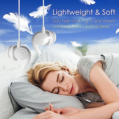 Hmusic USB-C Sleep Earbuds – Ultra-Comfortable Noise Isolation Earphones for Side Sleepers, Meditation, and Air Travel – Lightweight Silicone Design with Integrated Mic for Insomnia Relief and Ultimate Relaxation – Ideal for Enhanced Serenity and Peaceful Rest