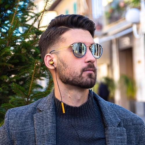 LUDOS Clamor Wired Earbuds – Premium Noise-Isolating In-Ear Headphones with Memory Foam Tips, Built-in Microphone, 5-Year Warranty – Perfect for i Phone and Samsung Users, Ideal for Students and Small Ears in Stylish Pink – Ultimate Sound Quality and Comfort for Everyday Use