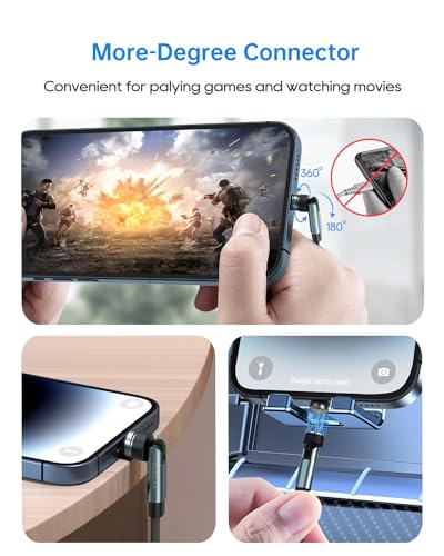 Kuulaa 6 FT 540 Rotating 3-in-1 Magnetic Phone Charger Cable – Universal Fast Charging & Data Transfer for Micro USB, Type C, i Phone Devices – Durable Nylon-Braided Design with 3 A Power and 480 Mbps Speed – Effortless Connection for Home, Office & Travel Use