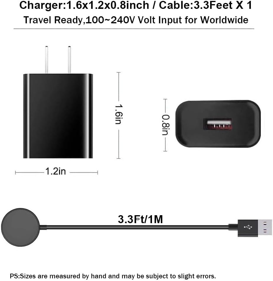 Samsung Galaxy Watch Magnetic Fast Charging Cable – 3.3 FT Wireless Charger for Models 7, 6, Ultra, 5 Pro, 4 Classic, 3 & Active – Premium Portability & Enhanced Compatibility for Smartwatch Users