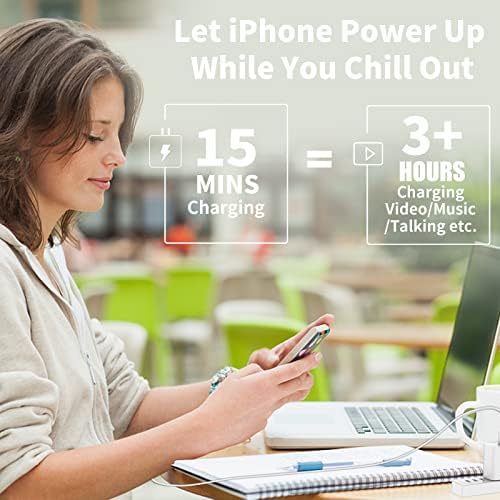 Linocell 20 W USB-C Wall Charger Duo with 6 FT MFi Certified Lightning Cable – Accelerated Charging for i Phone 14, 13, 12, 11 Pro Max & i Pad – Compact & Travel-Friendly Power Solution for Effortless Device Management