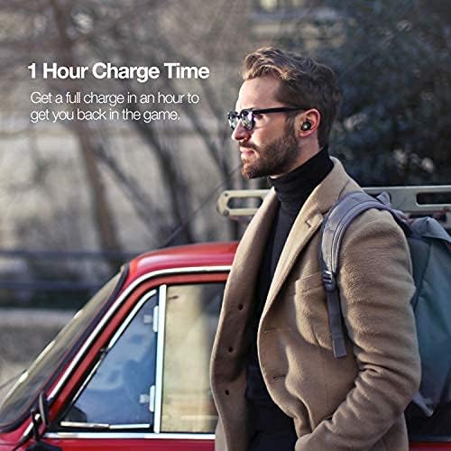 SANTANA BY CARLOS SANTANA Rio Wireless Bluetooth Earbuds – Immersive Sound Quality with 64-Hour Playback, 100-Hour Standby, IPX5 Waterproof Rating, Compact USB Charging Case, LED Battery Indicator & Voice Assistant Support – The Definitive Audio Solution for Active Lifestyles in Elegant Black