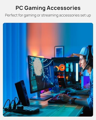 TROND 360° Rotating Surge Protector Power Strip – 24 AC Outlets & 6 Fast Charging USB Ports (37 W) – 4000 Joules Protection for Ultimate Device Safety – 6 ft Heavy Duty Extension Cord for Gaming and Office Use – ETL Listed for Dependable Performance – Essential Power Solution for Dorm Rooms and More