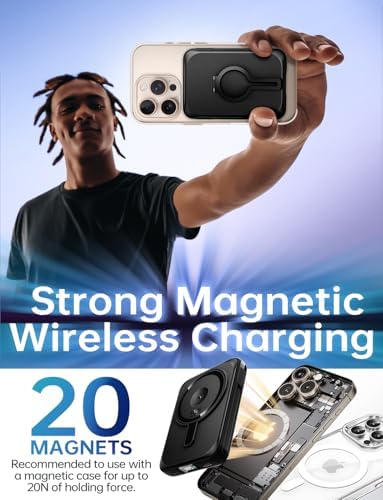 Magnetic 10,000 m Ah Portable Power Bank – Ultimate Wireless Charger with Built-In Cables for Fast 22.5 W Charging – Travel-Friendly, Compatible with i Phone 16/15/14/13/12, Samsung S22/S21, Google Devices, and i Pad – Effortless Charging on the Go