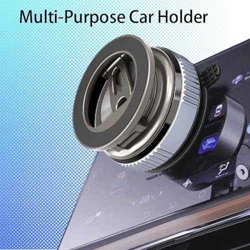 Vacuum Suction Magnetic Phone Holder, 360° Suction Cup Retractable Car Phone Mount Foladable for iPhone 16/15/14/13/12 for Windshield/Mirror/Shower//Ktichen/Smooth Surface – Enhanced Compatibility and Speed