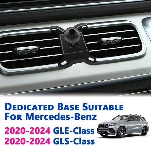 Premium Air Vent Car Phone Mount for 2020-2024 Mercedes Benz GLE & GLS Class | Thick Case Compatible Mobile Holder for Navigation & Calls | Elegant Auto Accessory for Enhanced Driving Safety & Convenience