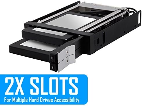 Kingwin Universal Hot Swap Mobile Rack for 2.5” & 3.5” SSD/HDD – Effortless Internal Tray-Less SATA Hard Drive Backplane Enclosure with 6 Gbps Support for SATA I/II/III & SAS I/II – Ultimate Flexibility and Enhanced Data Transfer Speed for Efficient Storage Management