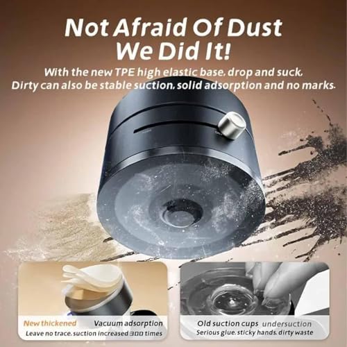 Foldable Portable Vacuum Magnetic Phone Holder, 360° Adjustable Car Mount with Strong Double-Sided Suction, Hands-Free Magnetic Cell Phone Holder for Car/Gym/Mirror/Smooth Surface (Pink) – Enhanced Compatibility and Speed