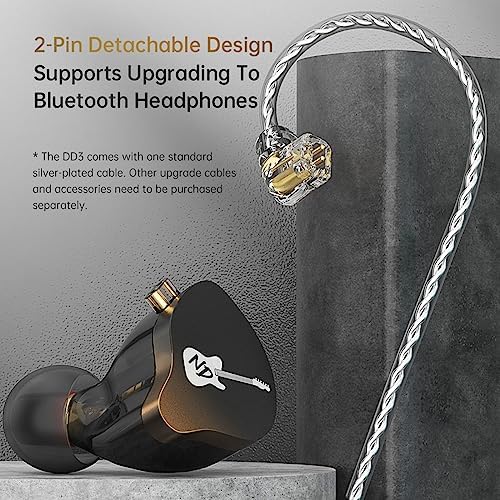 Experience Unmatched Sound with CCA ND DD3 Adjustable Tone In-Ear Monitor Headphones – Dual Magnetic Dynamic Driver Gaming Earbuds with Detachable Cable for Customizable Audio Performance and Ultimate Comfort