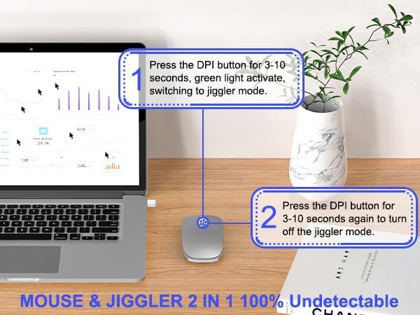Sleek Silver Bluetooth Wireless Mouse for Mac Book Air & Pro – Ergonomic, Rechargeable, and Silent Tri-Mode Connectivity (2.4 G USB-C/USB-A, Bluetooth 5.2/3.0) for Ultimate Productivity on the Go