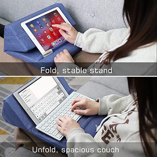 Mo Ko Tablet Pillow Stand – Premium Soft Support for Tablets Up to 11 Inches, Ideal for i Pad 10.2″ (8 th Gen), i Pad Air 4/3, i Pad Pro 11/10.5/9.7, Mini 5/4, Galaxy Tab S6/S7 11″ – Luxurious Hands-Free Viewing Solution in Chic Purple for Ultimate Relaxation and Versatile Use