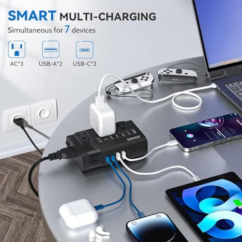 Global Travel Power Converter – DOACE 350 W Voltage Transformer for 220 V to 110 V Conversion with 50 Hz to 60 Hz Frequency Adjustment – Lightweight Universal Adapter for Seamless Device Compatibility Worldwide