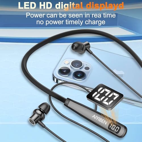 Unleash Your Workout Potential with Y10 Neckband Bluetooth Earbuds: 100-Hour Playtime, Waterproof Design, and Advanced Noise-Canceling Technology for Ultimate Comfort and Focus During Exercise – Ergonomically Crafted with Integrated Mic for Effortless Connectivity and Unmatched Sound Quality