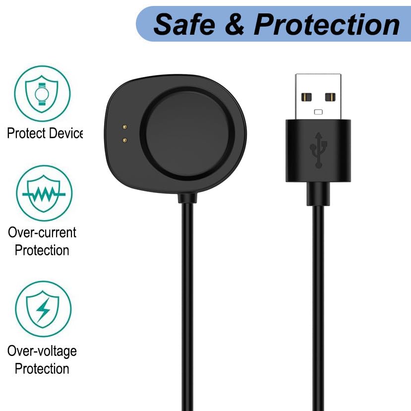 High-Speed 3.3 ft USB Charging Cable for Amazfit Balance & T-Rex 3 – Ultimate Replacement Charger for Effortless Smartwatch Charging and Unmatched Portability