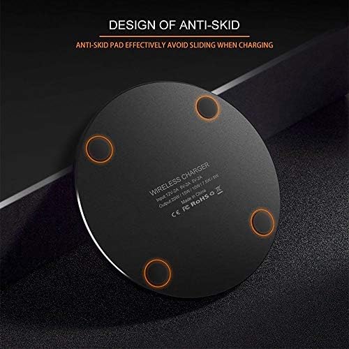 FDGAO Ultra-Compact 20 W Max Fast Wireless Charger – Effortless Qi Charging Pad for i Phone 16/15/14/13/12/SE/11/XS Max/XR, Samsung Galaxy S25/S24/Note, Air Pods, Pixel & LG G8 – Streamlined Charging Solution with Advanced Safety Features for Home or Office Use