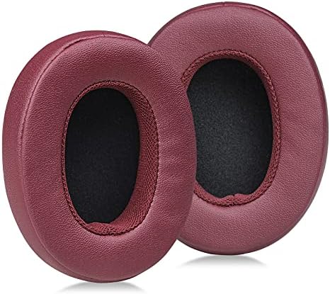 MOLGRIA Premium Deep Red Ear Pads Cushion for Skullcandy Crusher Wireless, Crusher Evo ANC & HESH 3.0 Headphones – Luxurious Protein Leather Replacement Earpads for Enhanced Comfort, Style & Sound Quality Upgrade
