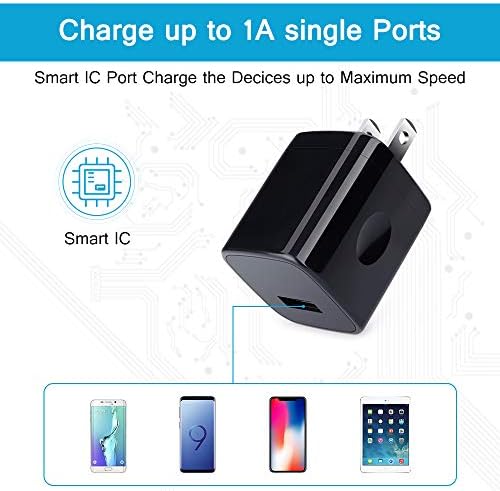 Compact Travel Wall Charger Cube – 3 Pack Single Port USB Power Adapter for Fast Charging – Compatible with Samsung Galaxy S24/S23, Note 20/10, Moto G7/G6, LG Stylo 6/5/4 – Efficient and Reliable Power Solution for On-the-Go Charging
