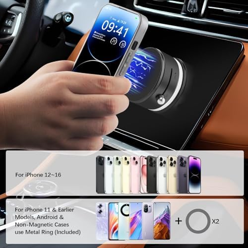 Ultra-Stable Magnetic Suction Cup Phone Mount for DJI Osmo Pocket 3 & Insta360 – Versatile Action Camera Holder for Smooth Surfaces with Lightweight Construction, Quick Setup, and Long-Lasting Durability for Outdoor Adventures