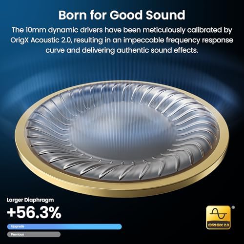 TOZO T12 Advanced Wireless Earbuds – Bluetooth 5.3 Noise Cancelling Headphones with ENC Mic, Unmatched 55-Hour Playtime, App-Customizable EQ, IPX8 Waterproof Protection, LED Display for Optimal Sound Experience – Perfect for Music Lovers and Active Lifestyles