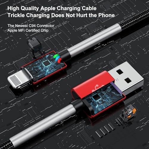 10-Foot Apple MFi Certified USB C to Lightning Charging Cable – Dual Pack High-Speed i Phone Charger for 14/13/12 Series and i Pad – Durable Long Charging Cord for Ultimate Convenience and Flexibility