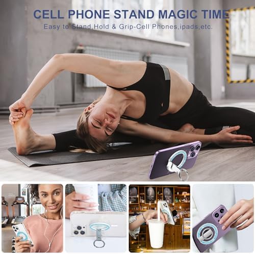 Revolutionize Your Mobile Experience with the Tensho Mag Safe Phone Ring Holder – 360-Degree Rotating Magnetic Grip and Adjustable Kickstand for i Phone 15/14/13/12 Series | Durable Metal Design for Enhanced Stability and Versatile Viewing Options