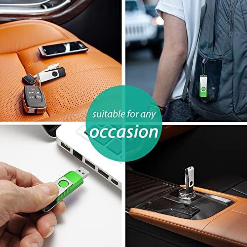 Colorful 5-Pack 64 GB USB Flash Drives by Aiibe – Versatile Data Storage Solution with Enhanced Speed and Compatibility – Stylish and Portable Thumb Drives in Black, Red, Cyan, Green, and Purple for Easy File Organization and Backup