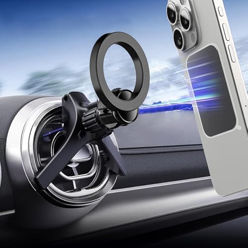 TELON Premium Mag Safe Car Phone Mount for Mercedes-Benz – Advanced Magnetic Air Vent Holder for Round Vents | Exceptional Compatibility with A/B/C/E/V/G-Class, GLA/GLB/GLC/GLE/GLK/GLS, EQB/EQS & Sprinter | Secure Smartphone Access for Optimal Road Safety and Convenience