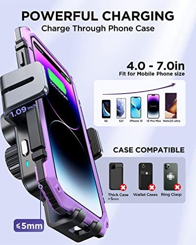 JOYROOM 15 W Qi Fast Wireless Car Charger & Auto-Clamping Phone Holder – Versatile Mount for i Phone 16 Pro Max, 15 Pro, Samsung S24/S23 – Ultimate Dashboard & Air Vent Accessory for Effortless Charging & Navigation