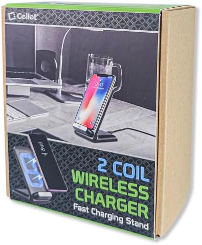 Ultra-Slim Wireless Charging Stand with Fast Charging Capability – Cellet’s Stylish Qi-Compatible Phone Holder for Seamless Home and Office Use, Effortlessly Portable Design for Convenient Charging and Hands-Free Viewing