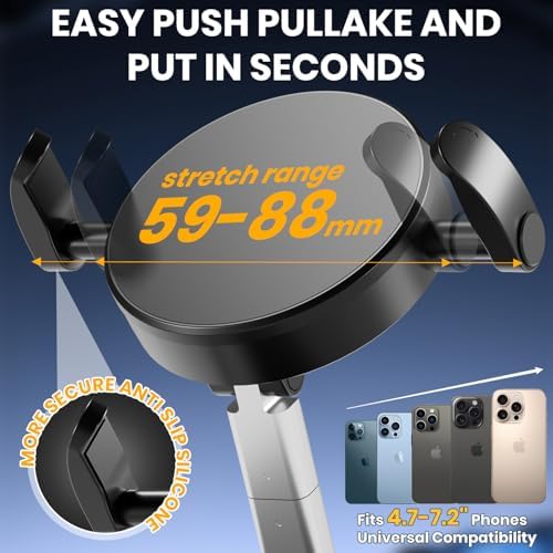 Revolutionary 360° Magnetic Vacuum Phone Holder – All-Surface Universal Smartphone Mount for Car, Gym, and Home Use – Advanced Clamping Technology for Unmatched Stability – Effortless Hands-Free Operation with Compact, Foldable Design – Ideal for Seamless Navigation and Accessibility – Elegant White Finish for Modern Aesthetics