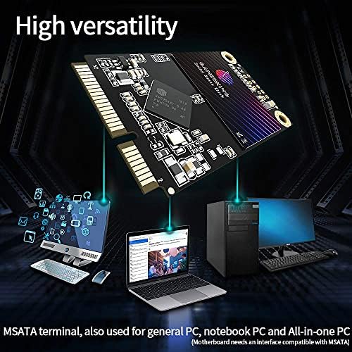 Transform Your Computing with GAMERKING 120 GB m SATA SSD – Lightning-Fast Internal Solid State Drive for Desktops and Laptops, SATA III 6 Gb/s for Superior Speed and Reliability