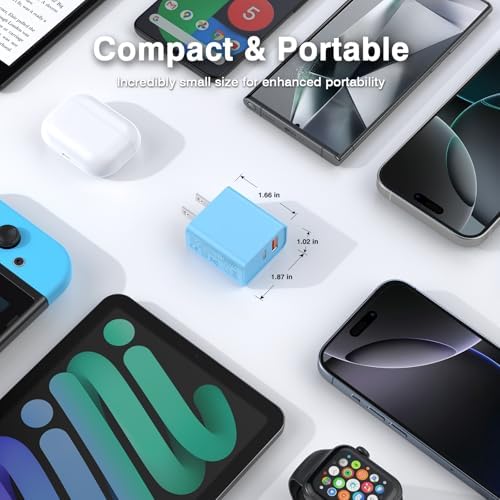 LCGENS 20 W Dual Port USB C Wall Charger Block – 2-Pack Fast Charging Power Adapter for i Phone 11/12/13/14/15/16 Pro Max, i Pad Pro, Samsung Galaxy – Portable and Efficient Charging Solution for Multiple Devices