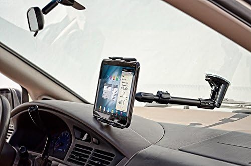 ARKON Long Arm Windshield Suction Mount for i Pad Air & Pro – Premium Hands-Free Tablet Holder for Safe Navigation and Streaming – Durable, Adjustable Car Mount with Powerful Suction and Sleek Black Design – Perfect for Video Calls and On-the-Go Entertainment