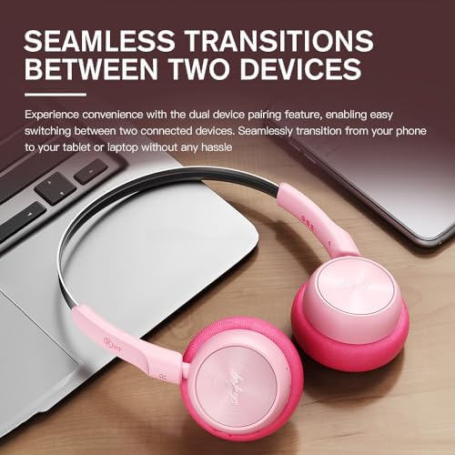 Nostalgic Retro Wireless Bluetooth Headphones – 60-Hour Battery Life, Lightweight Comfort, Built-in Microphone, Dual Device Pairing & Custom Sound App for an Immersive 80 s & 90 s Audio Adventure – Ideal for Active Music Enthusiasts and Daily Listening